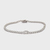 2.4 Carat Round With Baguette Cut Center Lab Grown Diamond Tennis Bracelet