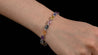15.63 Carat Multi Color Sapphire & Diamond Bracelet in 18K White Gold Station